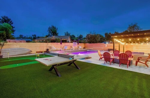 5BR Oasis | Pool, Hot Tub & Luxe Outdoor Retreat!