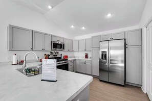 Microwave, oven, stovetop, dishwasher - Blissful Village Bungalow 2BR-2BA with Cart & Membership (The Villages)