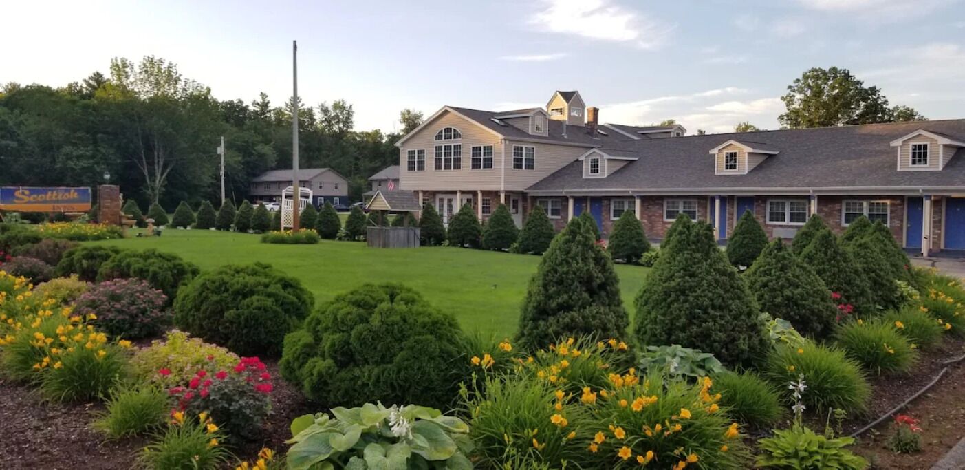 Enjoy a wide-open view of the grounds and main building.