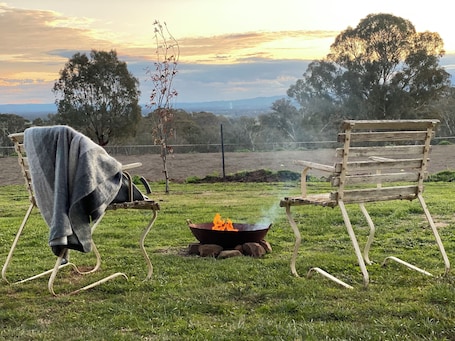 Property grounds. Cosy winter farmstay.