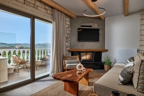 Fernseher, Kamin