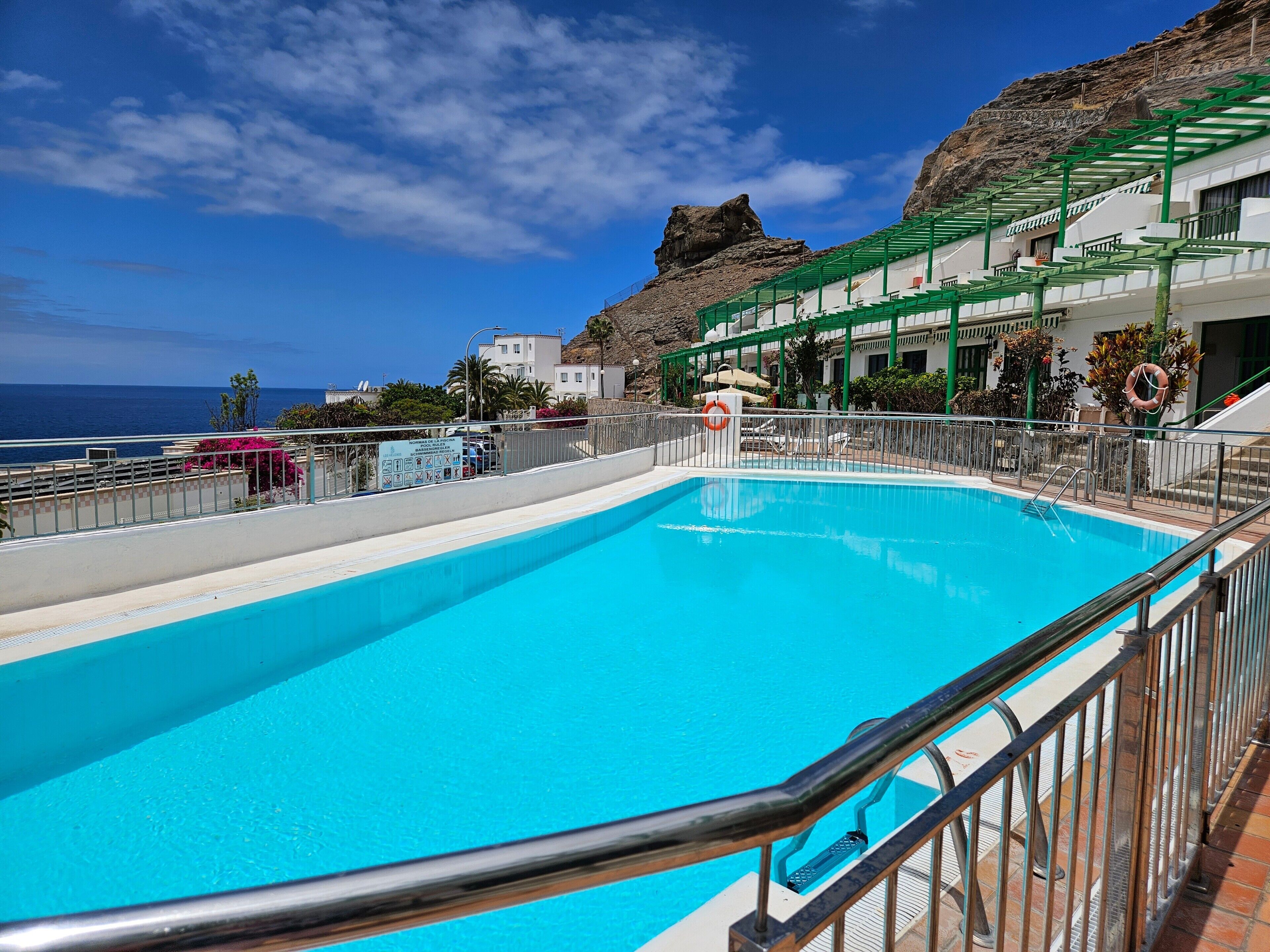 A heated pool