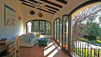 Televisión y chimenea