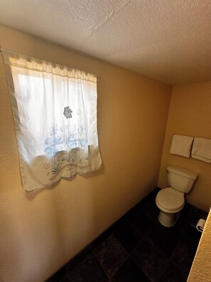 Hårtork, handdukar, tvål och schampo