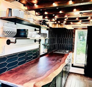 Réfrigérateur, micro-ondes, plaque de cuisson, lave-vaisselle