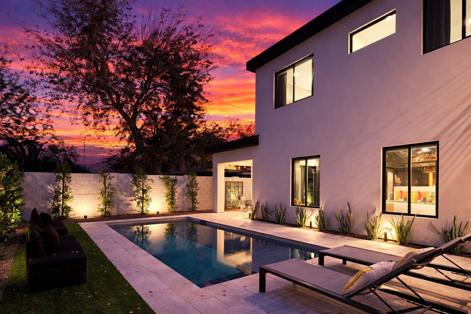 A heated pool