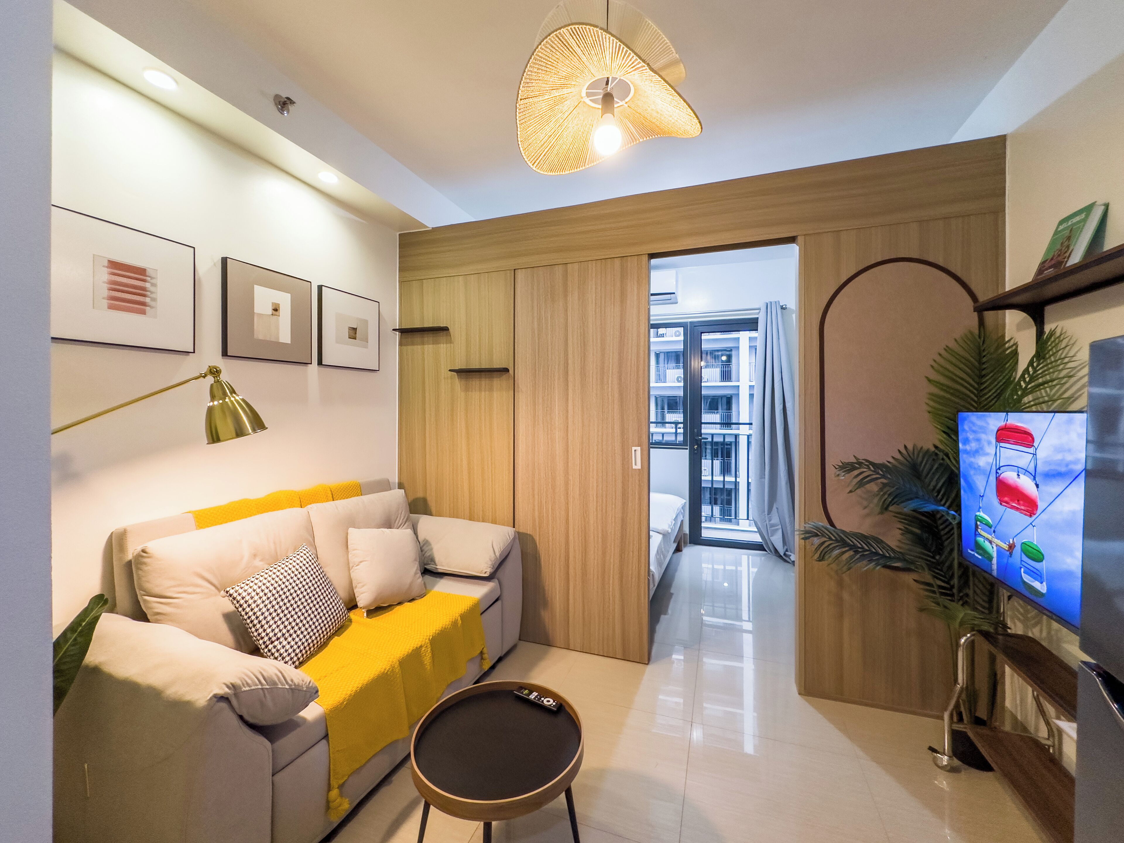 Senior Condo, Refrigerator & Microwave, Pool View | Living area | 43-inch flat-screen TV with digital channels