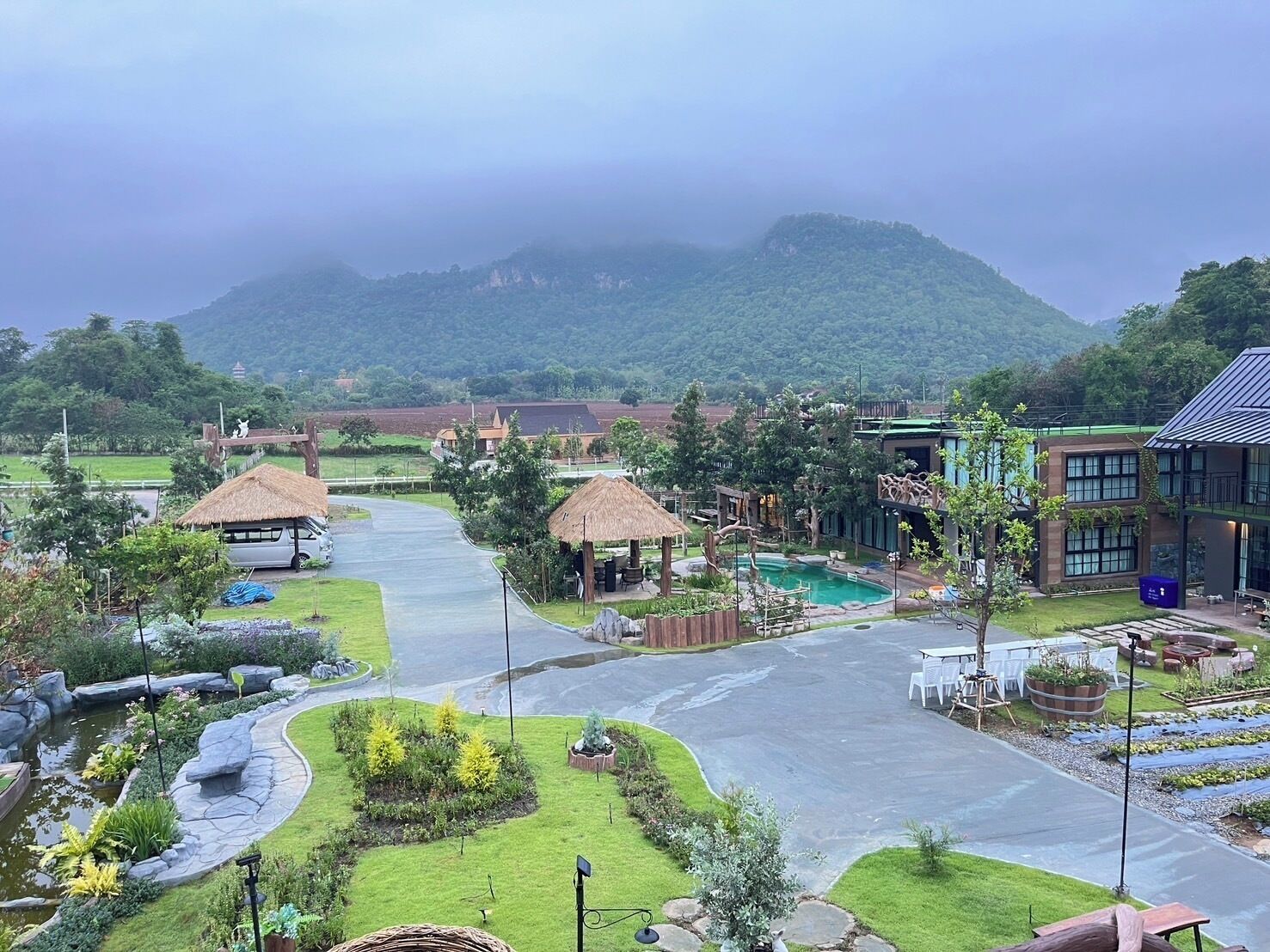 ด้านหน้าที่พัก