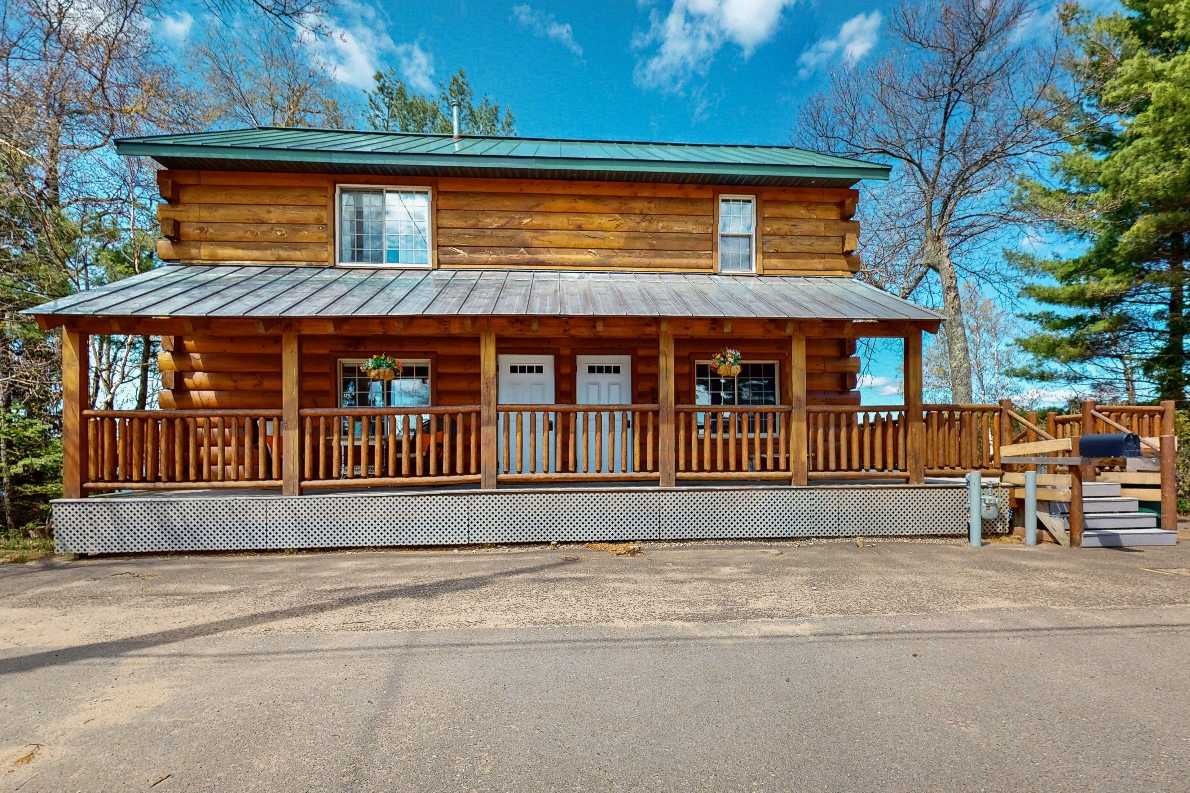 Charming lakefront cabin with fireplace, cozy interior, streaming, & partial AC