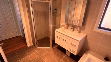 Towels, soap, shampoo, toilet paper