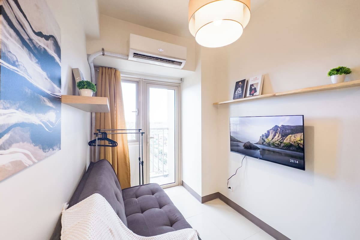 Appart'hĂŽtel Ălite, balcon, vue mer | Coin sĂ©jour