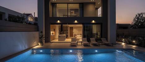 A heated pool