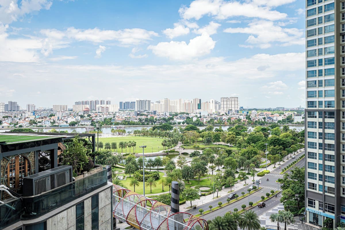 Suite presidencial, 3 habitaciones, con acceso al salón lounge del club, vista a la ciudad | Vista desde la habitación