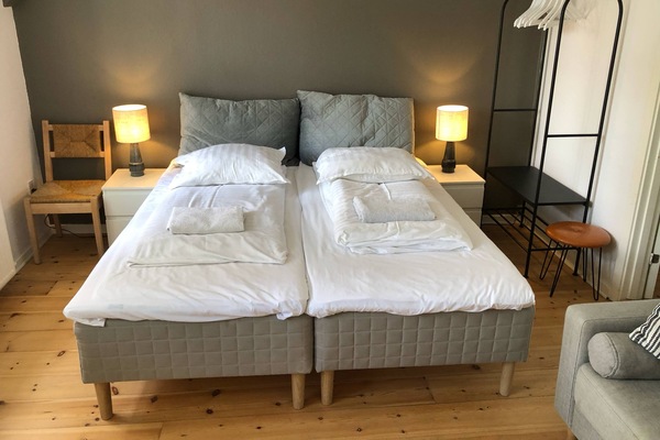 Comfort Apartment, 2 Bedrooms, Kitchenette, Garden Area | Frette Italian sheets, premium bedding, pillowtop beds, blackout drapes
