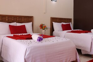 Hypo-allergenic bedding, pillowtop beds, individually furnished, desk