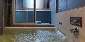 Basic Villa, 2 Bedrooms, Non Smoking (A, No pets allowed,Relaxation,Hot spring,Sauna,10PAX) | Bathroom | Separate tub and shower, spring water tub, rainfall showerhead