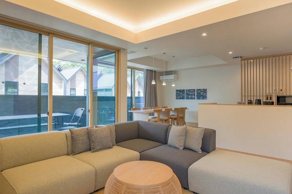 Basic Villa, 2 Bedrooms, Non Smoking (F-type, No pets allowed, Bedrock Bath, Hot spring,8PAX) | Living area | Heated floors