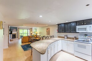 Fridge, microwave, oven, stovetop - Gatehouse Condo by Beyond Expectations | 2BR w/ Balcony, Fireplace & Views (Gatlinburg)