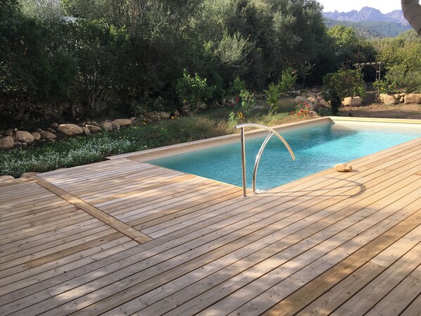 Pool - VILLA LES OLIVIERS 140m2, fully air-conditioned, with swimming pool. (Zonza)