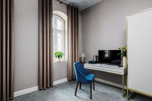 Premium Double Room | Living area | 25-inch flat-screen TV with cable channels