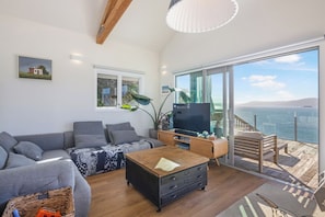Een smart-tv, een open haard, videogames en een dvd-speler