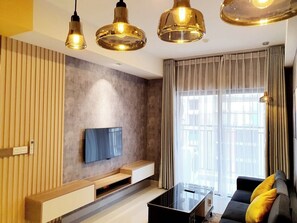 Apartment, 2 Bedrooms, Balcony | Living area