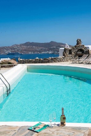 Pool - Gorgeous villa w ocean views and shared pools! (Mykonos)