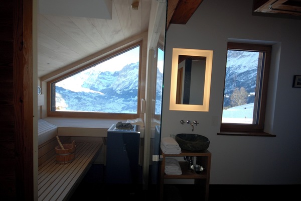 Sauna with its bathroom next in the small house