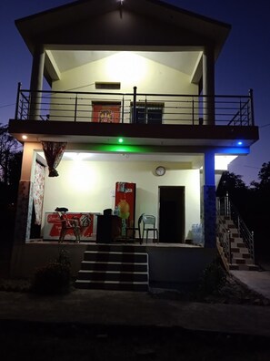 Front of property - evening/night - Maa Annapurna Vishram Grih Amarkantak (Pendra Road)