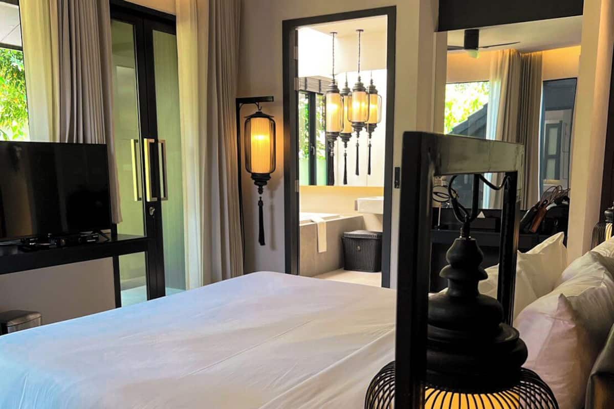 Habitación Deluxe, no fumadores, vistas al jardín | 1 dormitorio, sistema de insonorización, wifi gratis y ropa de cama