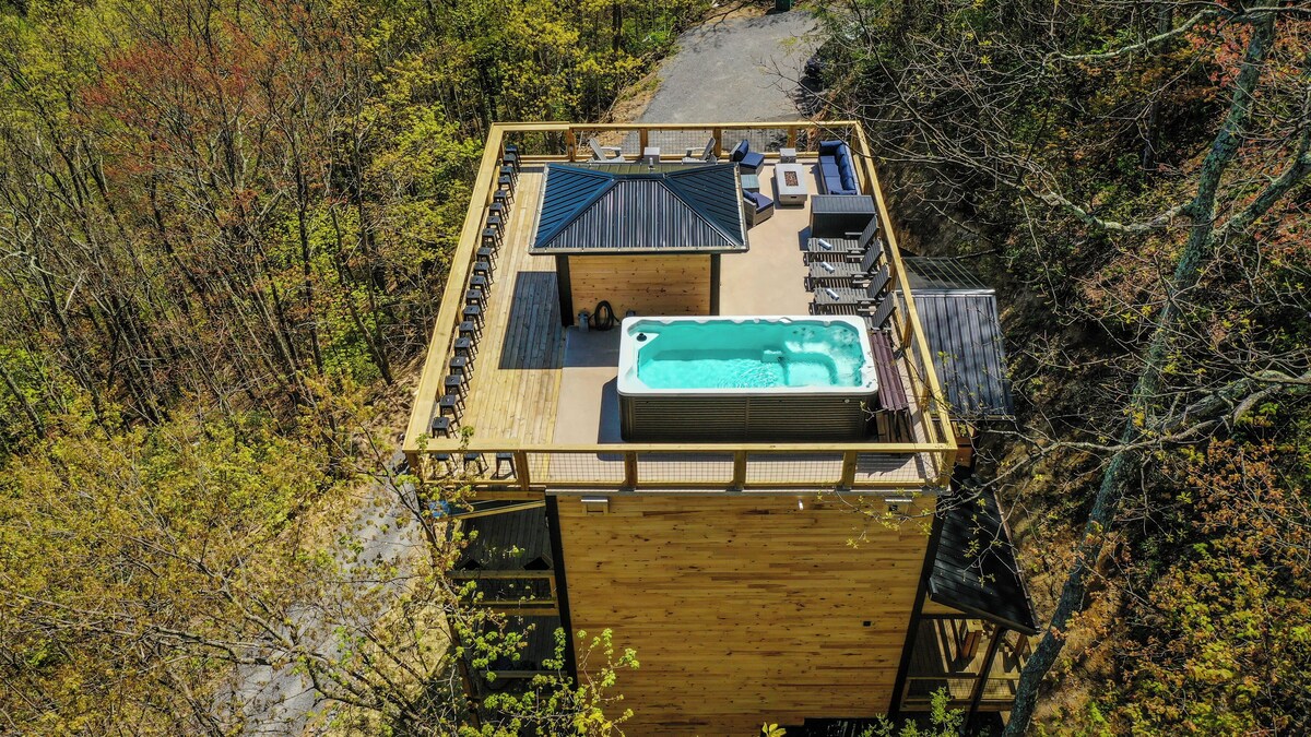 Photo 127 of Skyscraper Chalet | Rooftop Pool | Ober Mountain Views