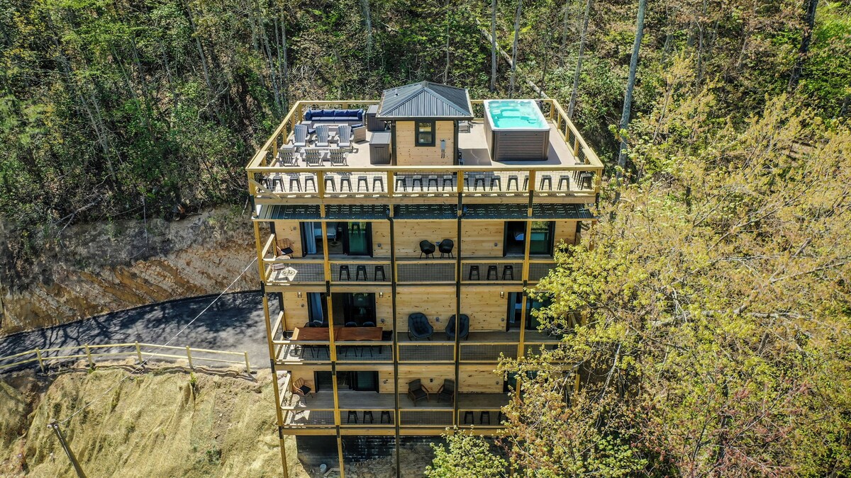 Photo 112 of Skyscraper Chalet | Rooftop Pool | Ober Mountain Views