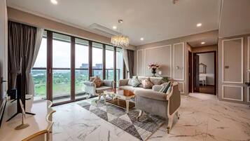 Family Suite, 4 Bedrooms, Pool Access, City View | 2 bedrooms, Egyptian cotton sheets, premium bedding, down comforters