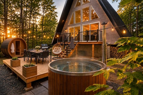 Kartalla - Aframe chalet lake access near Tremblant
