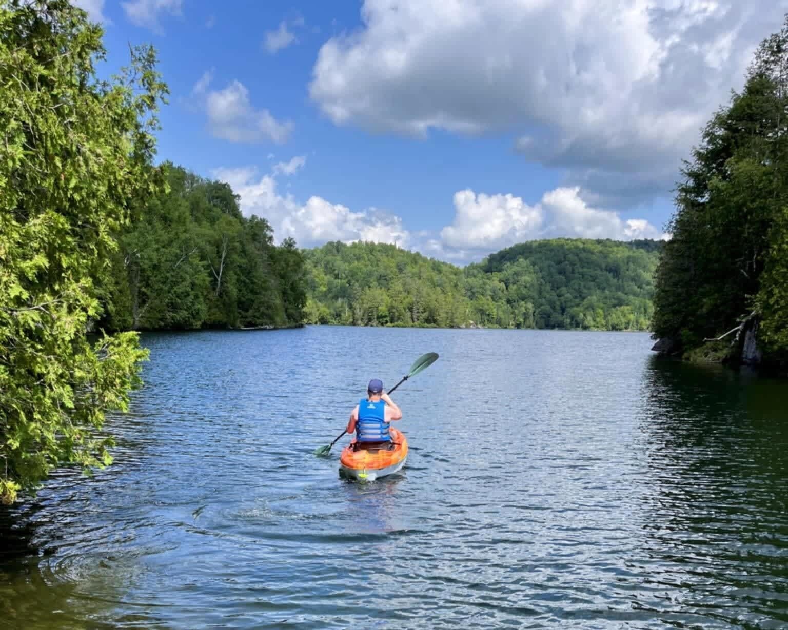 Summer fun on the lake with our provided Kayak and paddle board