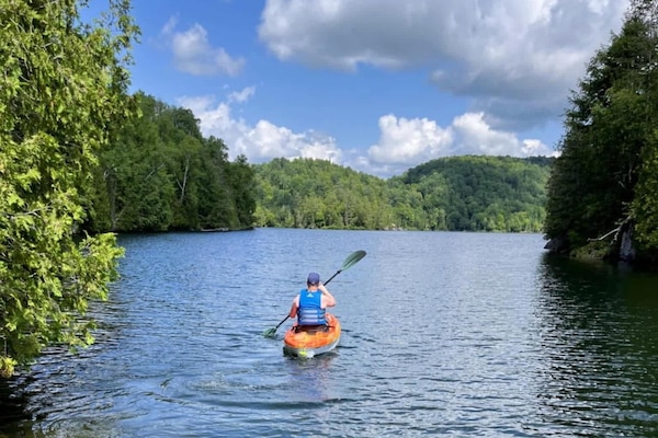 Summer fun on the lake with our provided Kayak and paddle board