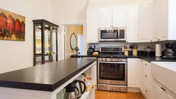 Microwave, oven, stovetop, dishwasher