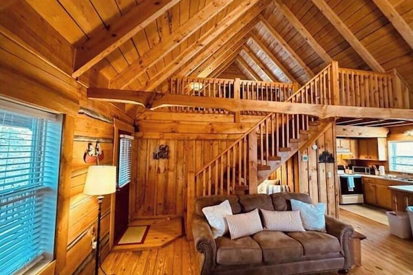The second bedroom is located in the loft. Great for the children