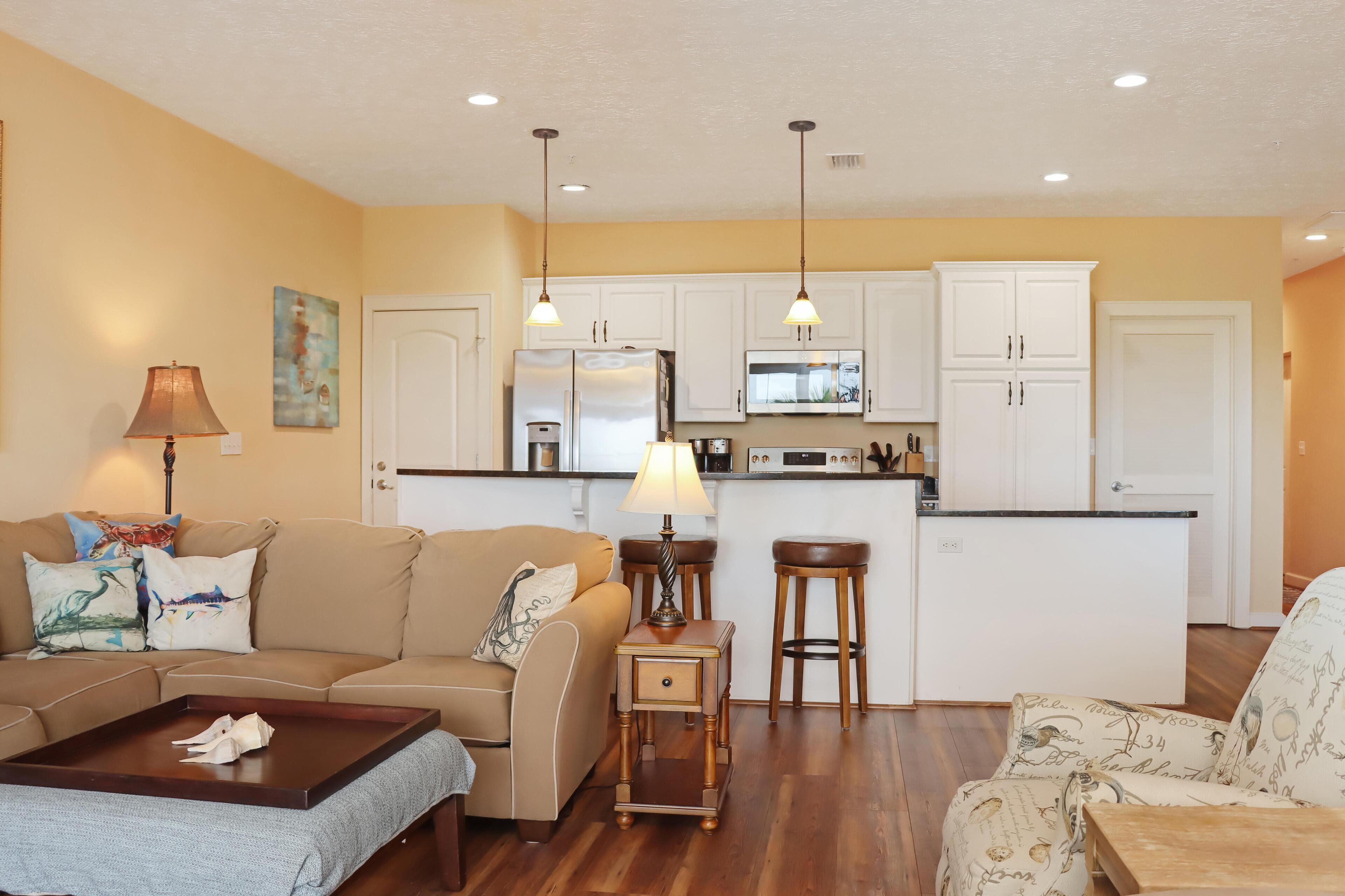 公寓客房, 多張床 (Club at Cape San Blas 1C - Sandpiper) | 起居區