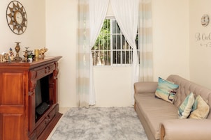 Ferienhaus, 1 Schlafzimmer, Terrasse, am Strand | Wohnbereich