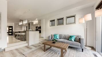 TV, fireplace, offices