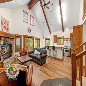 Télévision, cheminée