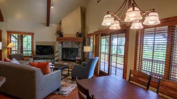 Télévision, cheminée