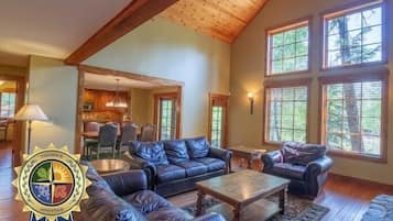 Televisión y chimenea