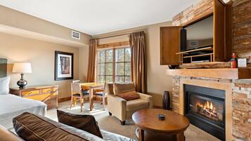 Télévision, cheminée