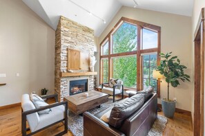 Télévision, cheminée