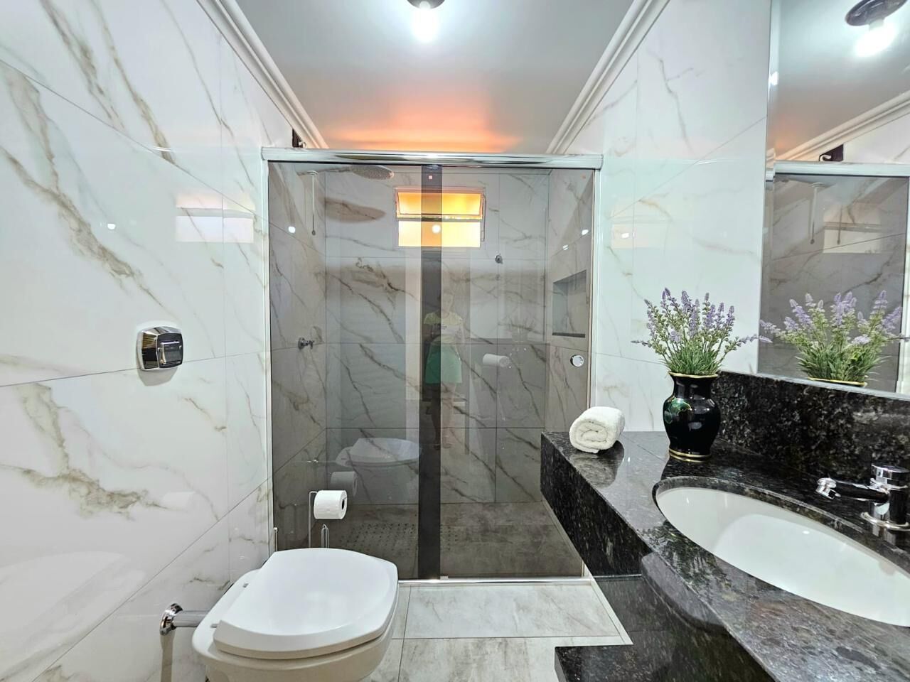 Towels, soap, toilet paper