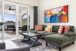 Living area - Areca 3rd Floor 2b Condo Amazing view (St. Ann's Bay)