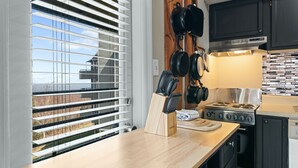 Condo, Multiple Beds, Balcony, Mountain View (The Loft) | Private kitchen | Coffee/tea maker, fridge, microwave, oven - The Loft Picturesque Condo for 6 w/ Epic Views! (Gatlinburg)