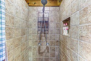 Cottage, Multiple Beds, Patio | Bathroom | Shower, towels, toilet paper - Kingsland Duo 2 Cottages in 1 w/ Lakeview! (Kingsland)